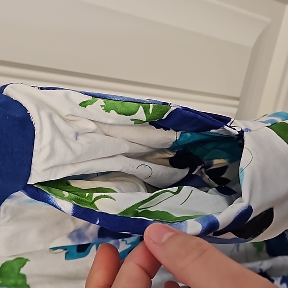 White And Blue Floral Sundress Size 9 - Picture 3 of 11